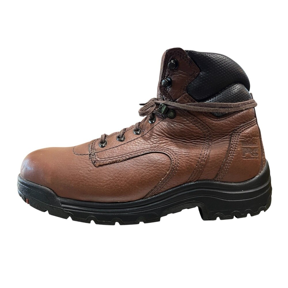 Timberland Pro 6" Titan Alloy Safety Toe Men's Work Boot  US 10 W  Brown Leather